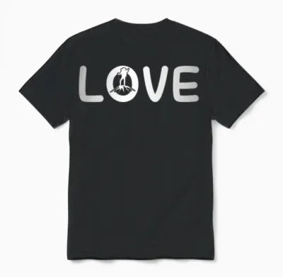 Hiking Love Unisex T-Shirt - Black