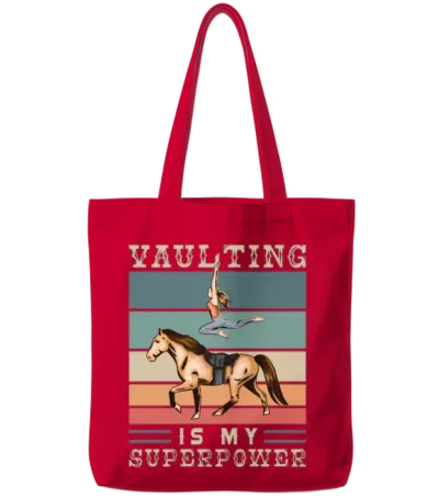 Horse Riding Vaulting Is My Superpower Tote Bags - Red