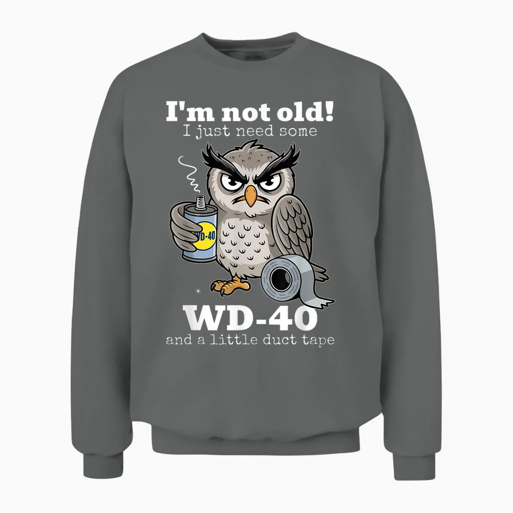 I'm Not Old I Just Need Some and a Little Turtle Tape Eule Unisex Sweatshirt in Graphite Heather