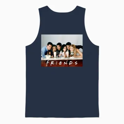 Friends Papl192 Photo De La Série Tv Avec Logo New York Unisex Tank Top - Navy
