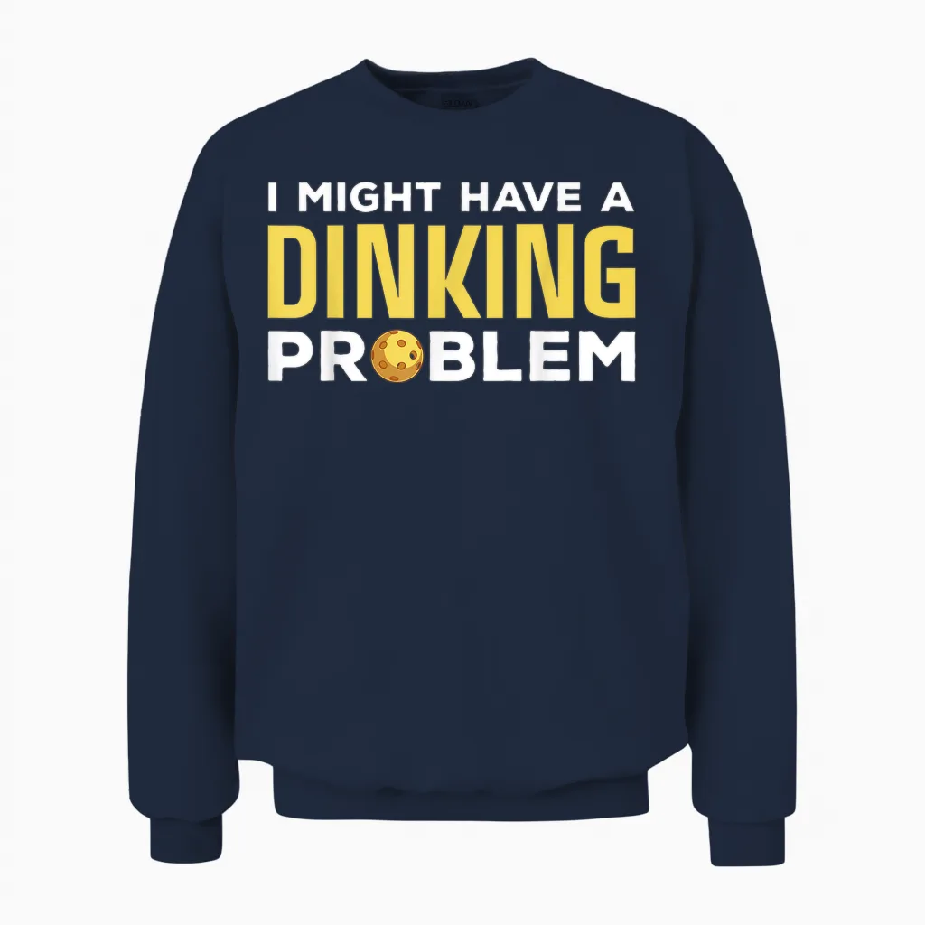 Cool Pickleball Design for Men Women Dink Pickleball Player Unisex Sweatshirt in Navy