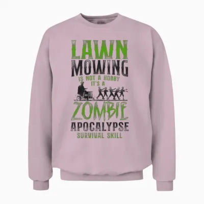 Lawn Mower Mowing Dad Father Unisex Sweatshirt - Light Pink