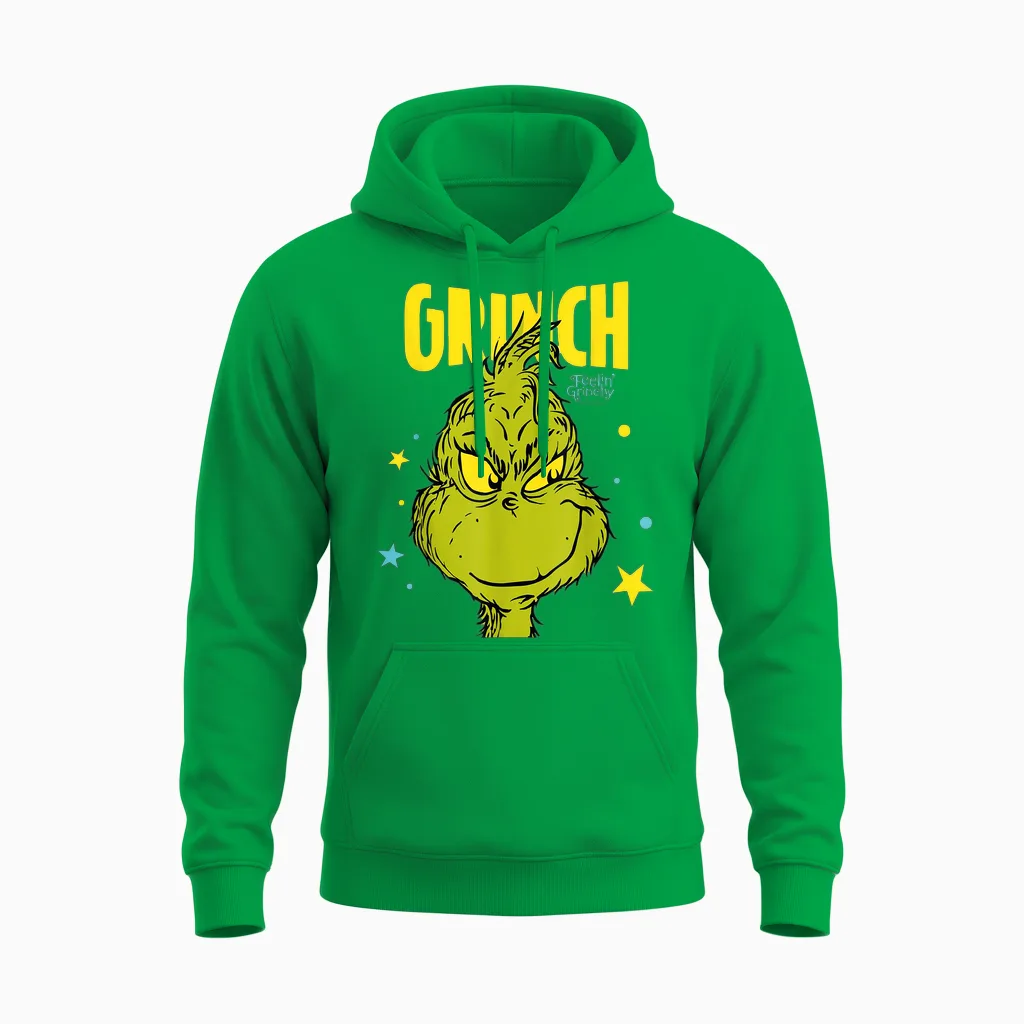 Grinch - the Christmas Star of Grinchmas Unisex Hoodie in Irish Green