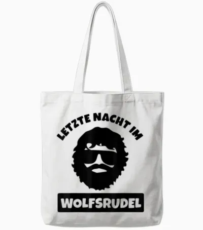 Men's Wolfsrudel Stag Party the Last Pack Jga T-Shirt, White Tote Bags - White