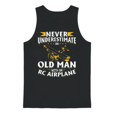 Men Rc Aircraft Humor Dad Model Plane Pilot Unisex Tank Top - Black