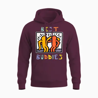 Best Buddies Has Landed Unisex Hoodie - Maroon