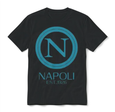 Napoli Italy Blue Unisex T-Shirt - Black