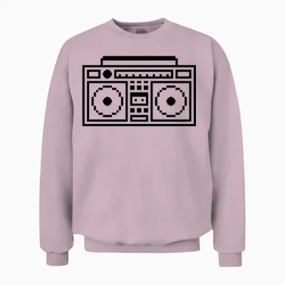 Retro Ghettoblaster Boombox Unisex Sweatshirt - Light Pink