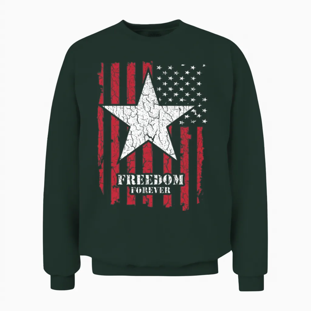 Premium New Cool Usa Army Veteran Freedom Unisex Sweatshirt in Forest