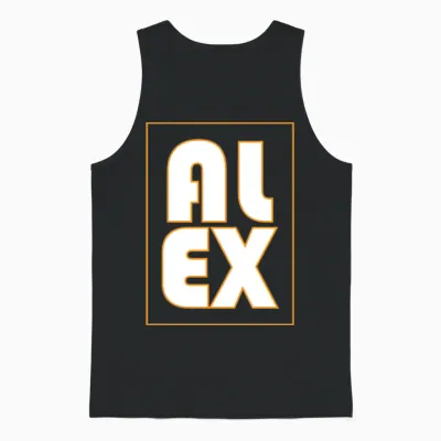 Alex Retro Unisex Tank Top - Black