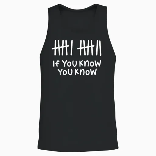 6 7 Funny if You Know You Know Tally Marks Six Seven Meme Unisex Tank Top - Black