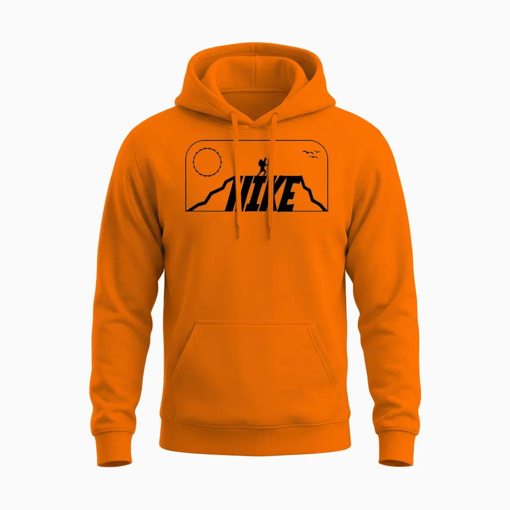 Hike Hiking & Outdoors Unisex Hoodie in Safety Orange