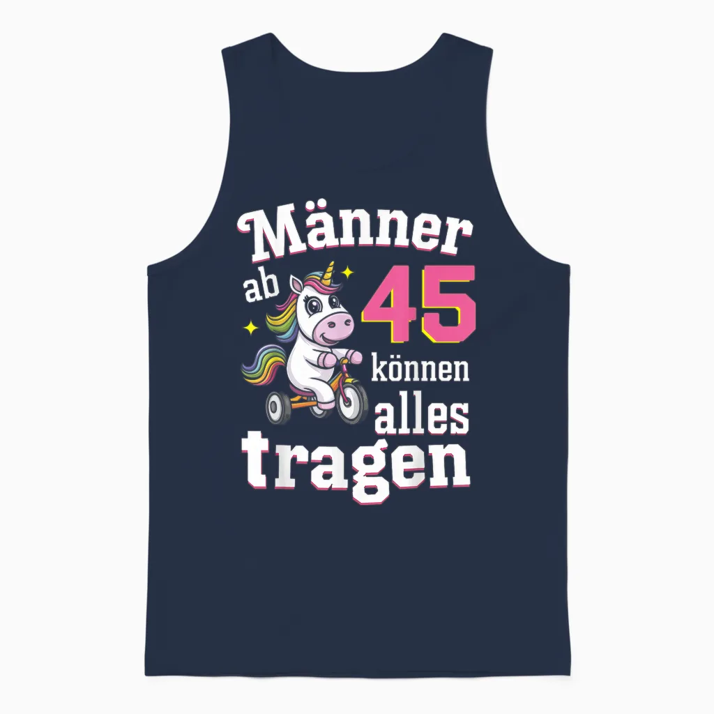 Männer Ab 45 Können Alles Tragen 45. Geburtstag Unisex Tank Top in Navy