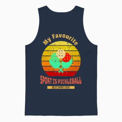 Funny Pickleball Unisex Tank Top - Navy