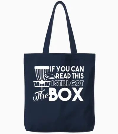 Disc Golf Funny Disc Golf Tote Bags - Navy