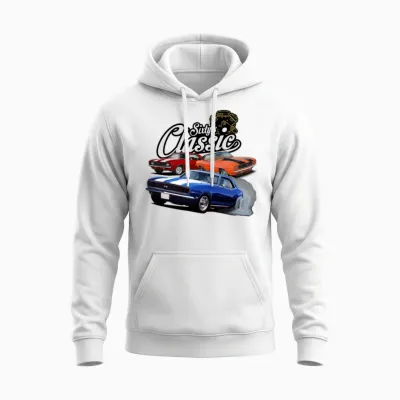 Sixties Classic Unisex Hoodie - White