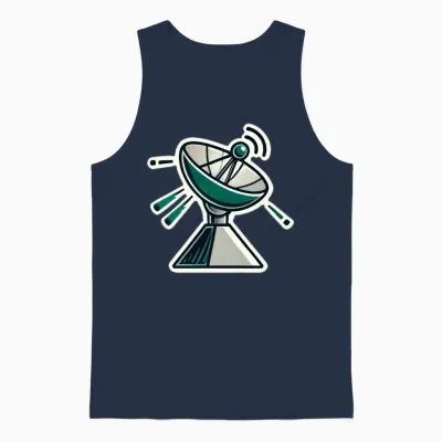 Satellite Dish Unisex Tank Top - Navy