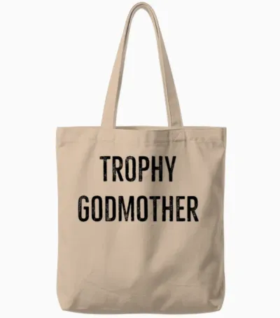 Trophy Godmother Tote Bags - Natural