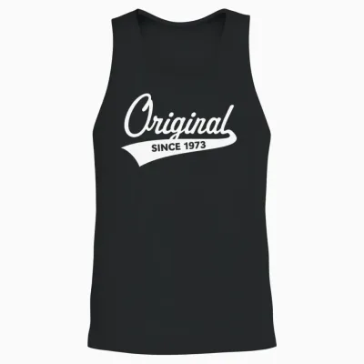 Original Since 1973 (year of Birth, Birthday / W) Unisex Tank Top - Black