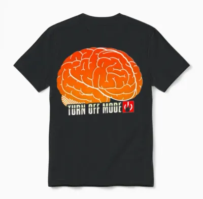 Brain Self Control Turn off Relax Work Mode On Unisex T-Shirt - Black