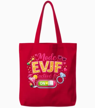 Evjf Women's Future Bride Wedding Original Fashion Evjf Activated Tote Bags - Red