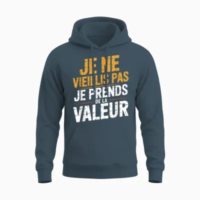 Je Ne Vieillis Pas Je Avends De Valeur Humour Unisex Hoodie - Dark Heather