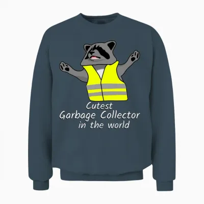 Raccoon Raccoon Garbage Man Unisex Sweatshirt - Dark Heather