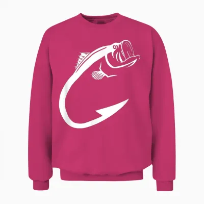 Fish Hook Minimal Art Cool Fishing Lover Art Lover Gift Unisex Sweatshirt - Heliconia