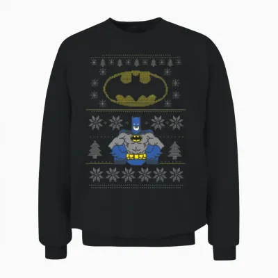 Dc Comics Batman Christmas Ugly Unisex Sweatshirt - Black