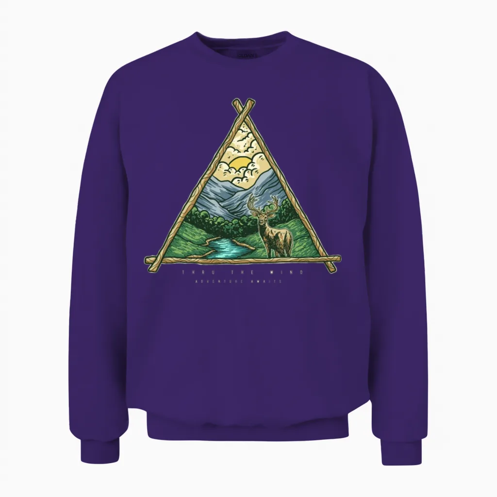 Your Outdoor Adventure Awaits! Unisex Sweatshirt in Purple