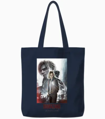 Resident Evil Requiem Leon & Grace Art Bp Tote Bags - Navy