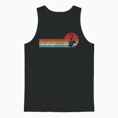 Saxophonist Jazz Musik Musiker Retro Saxophon Unisex Tank Top - Black