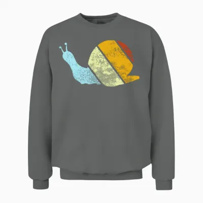 Snail Retro Unisex Sweatshirt - Graphite Heather