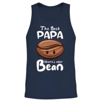 The Best Papa There's Ever Bean Unisex Tank Top - Navy – 2