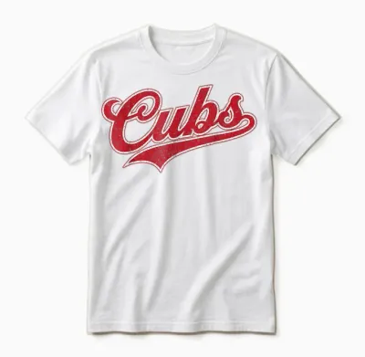 Vintage Cubs Name Personalized Retro for Men Women Kid Unisex T-Shirt - White