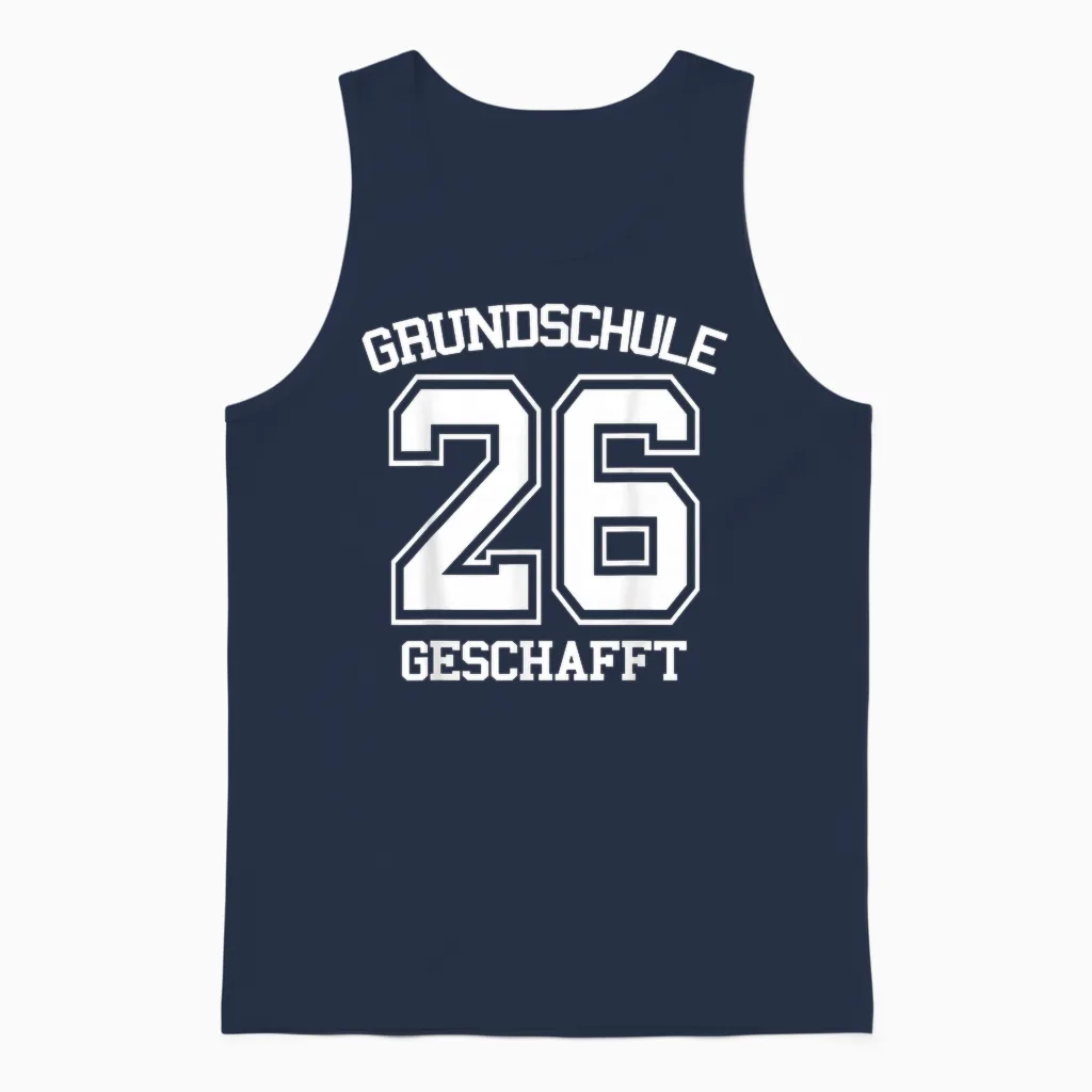 Grundschule Geschafft 2026 Grundschulabschluss Unisex Tank Top in Navy