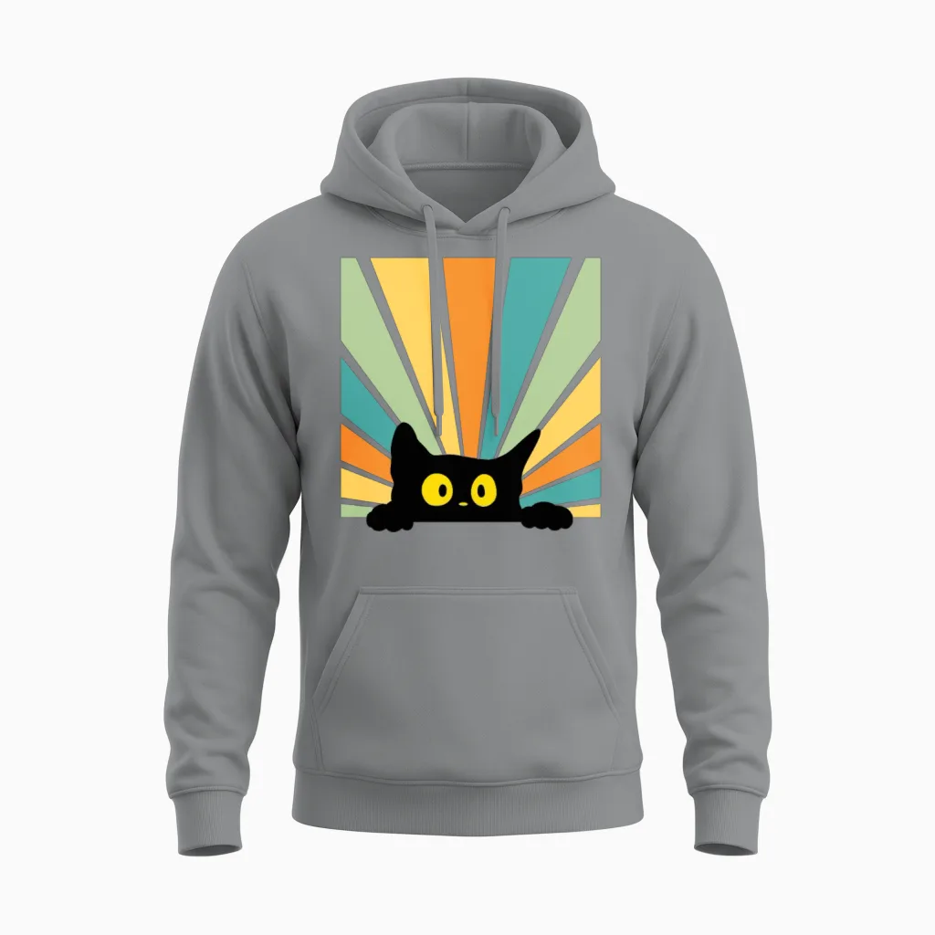 Funny Cat Lovers Unisex Hoodie in Sport Grey