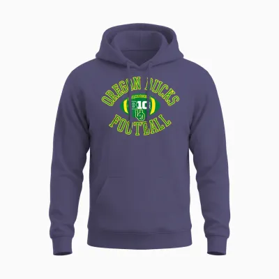 Oregon Ducks Big 10 Football Huddle Officially Licensed Unisex Hoodie - Heather Sport Dark Navy