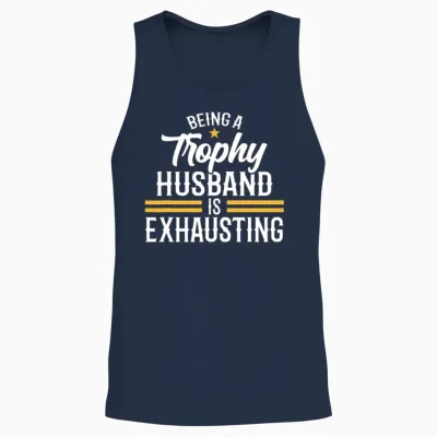 Wedding Anniversary Graphic for Husbandwedding Ann Unisex Tank Top - Navy
