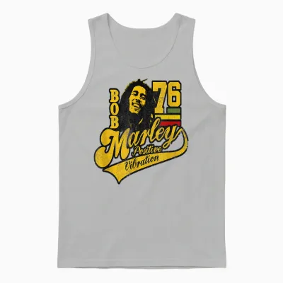 Bob Marley Positive Vibrations Fußball Unisex Tank Top - Ash