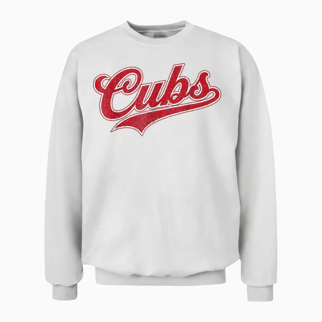 Vintage Cubs Name Personalized Retro for Men Women Kid Unisex Sweatshirt in White