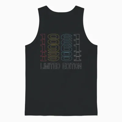 Limited Edition 1961 Birthday 1961 Vintage Retro Unisex Tank Top - Black