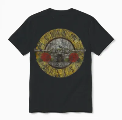 Official Guns N'roses 80s Rock Band Logo Unisex T-Shirt - Black