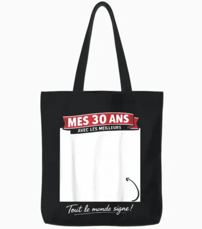 30ème Anniversaire Homme Femme 30 Ans 1996 Déco Drôle Cadeau Tote Bags - Black