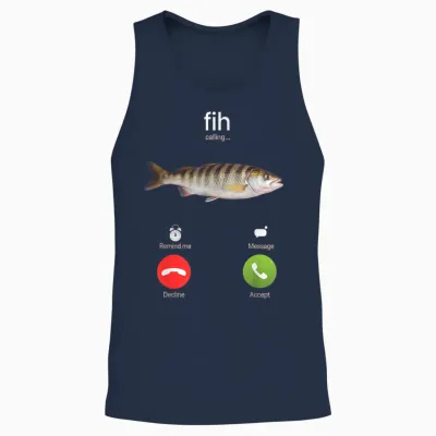 Fih Tshirt Shoes Fish Funny Misspelled Fish Meme Fih Humor Unisex Tank Top - Navy
