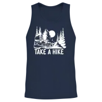 Go for a Hike, Take a Hike — Hiking & Outdoors Unisex Tank Top - Navy – 2