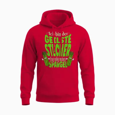 Spargel Feld Erntehilfe Spargelschneider Verkäufer Unisex Hoodie - Red
