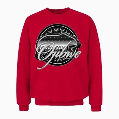 Grey Bear Ojibwe Represent Your Tribe Unisex Sweatshirt - Red