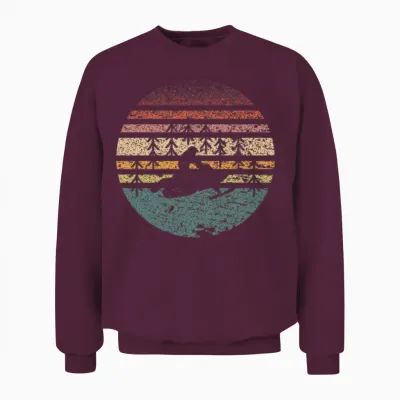 Snowmobiling Retro Unisex Sweatshirt - Maroon