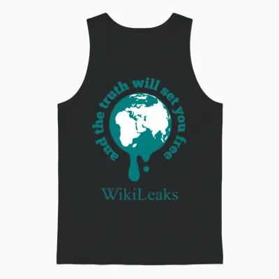 Wikileaks and the Truth Will Set You Free Unisex Tank Top - Black